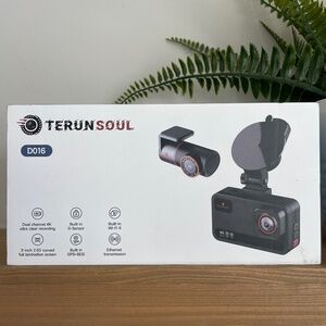 TERUNSOUL 4K Dual Dash Cam w/ GPS & WiFi 6 – Front & Rear – Ultra HD